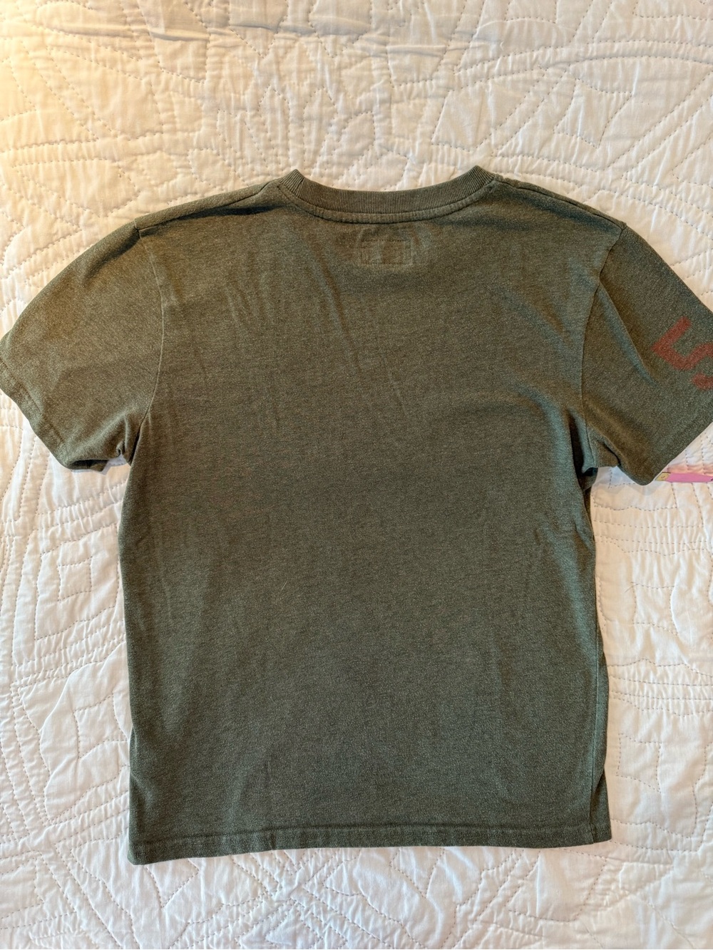 Superdry Olive Green Hem Tag Tee - Picture 4 of 9